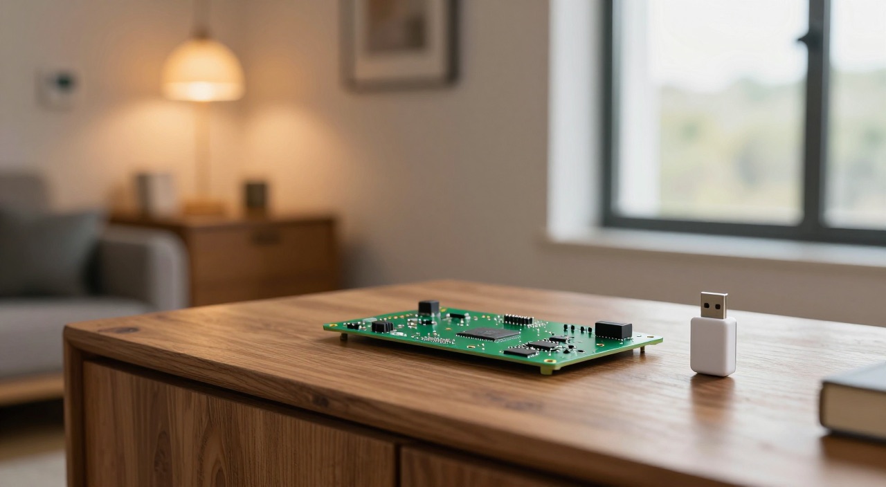 Home Assistant Raspberry Pi Home Assistant Zentrale: Raspberry Pi mit Zigbee-Dongle im Wohnzimmer