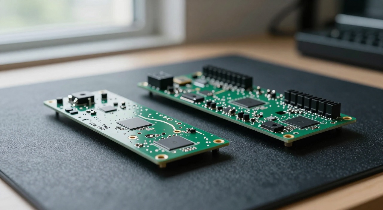 Compute Module 5 neben dem IO-Board