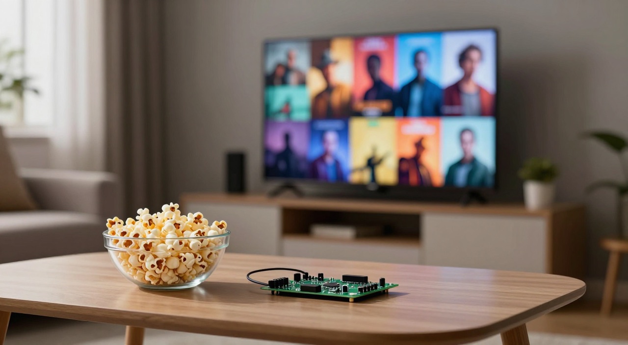Raspberry Pi Kodi Kodi-Mediacenter: Raspberry Pi am Fernseher im Wohnzimmer