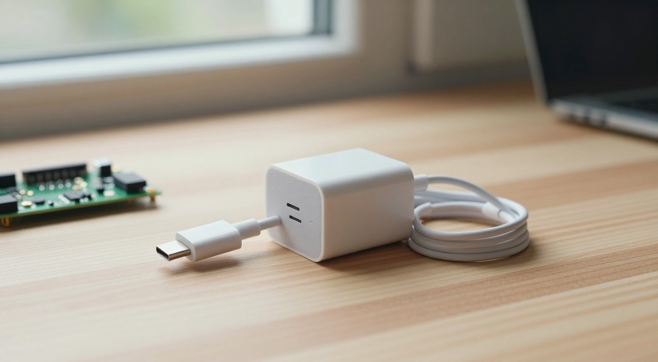 Raspberry Pi Netzteil USB-C-Netzteil fuer den Raspberry Pi auf dem Schreibtisch