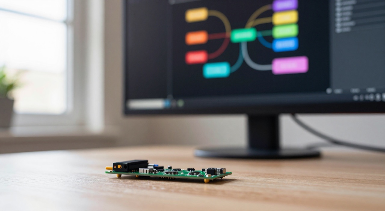 Raspberry Pi Node-RED Node-RED-Flows: bunte Bausteine auf dem Monitor