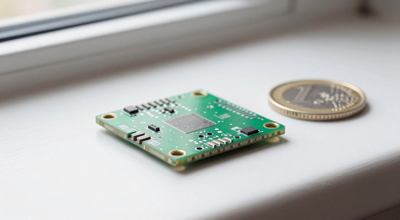 Raspberry Pi Pico 2 – der Mikrocontroller wird erwachsen Winziger Pico-Mikrocontroller neben Euro-Münze als Größenvergleich